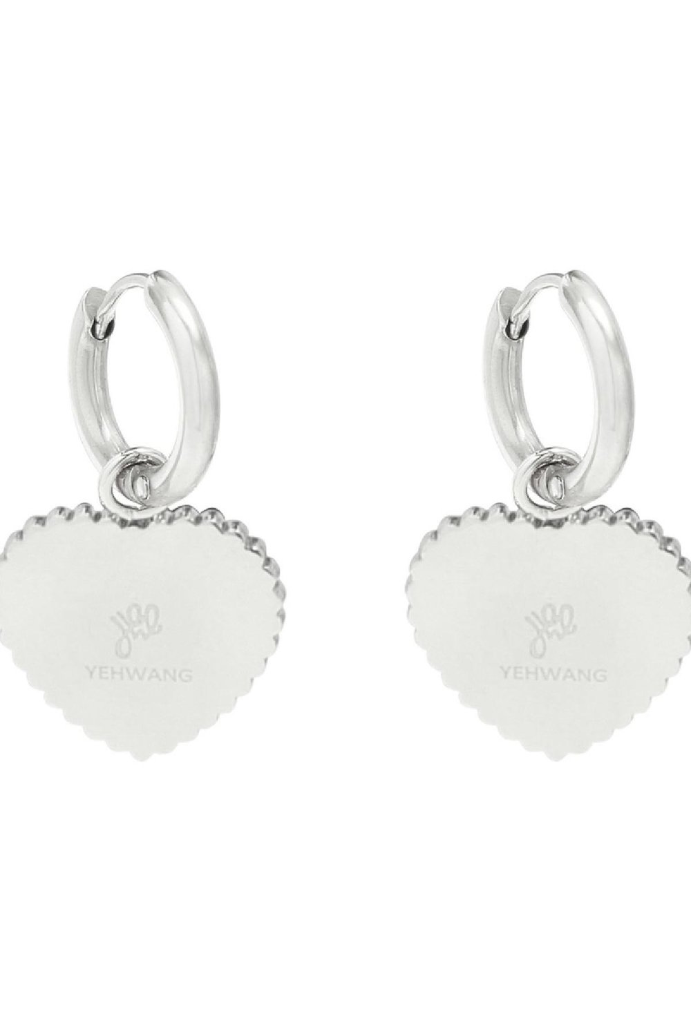 Earrings My Gold Heart Plata Acero inoxidable h5Imagen2